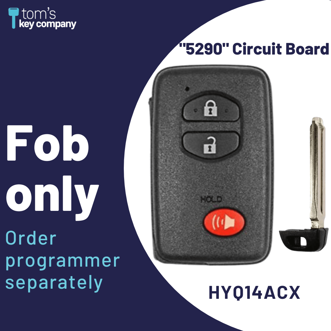 2010-2019 Toyota 4Runner / 3-Button Smart Key FOB (HYQ14ACX-3B-FOB-BLACK) - Tom's Key Company
