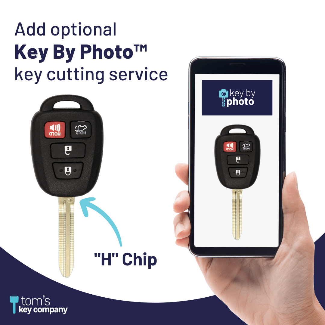 2013-2018 Toyota RAV4 Remote Transponder Key with Remote: 4 Buttons (HYQ12BDM-4B-H) - Tom's Key Company