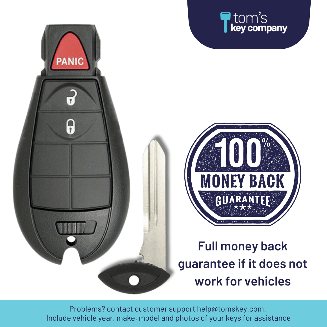 3 Button Chrysler Dodge Ram VW Smart Key Fob (IYZC01C-3B-FOB) - Tom's Key Company