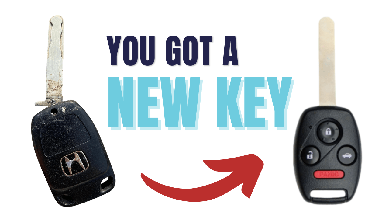 4 Button Honda and Acura Key w/ Remote Fob Repair Kit w/ Key By Photo Cutting Service (HON-REPAIR-DS-82) - Tom's Key Company