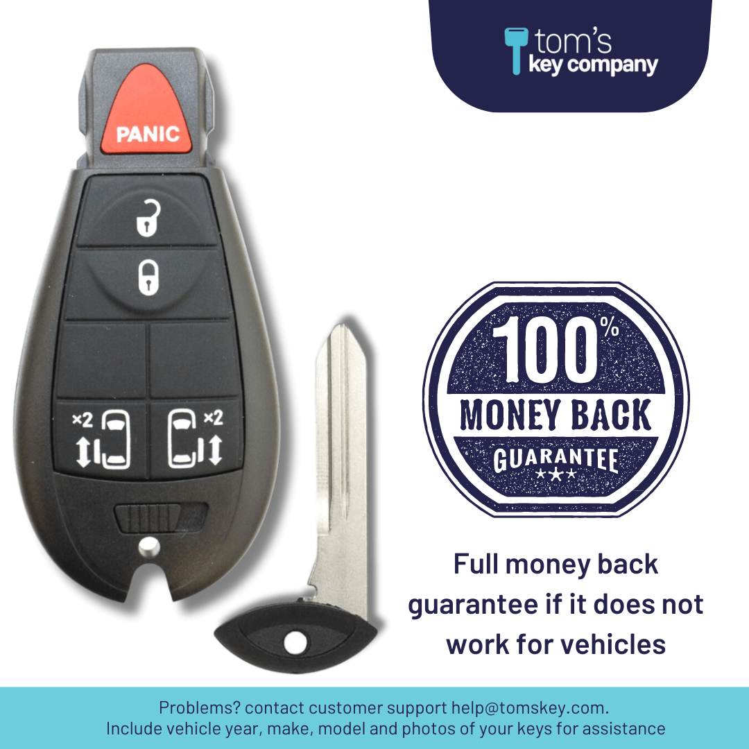 5 Button Chrysler Dodge VW Smart Key Fob (IYZC01C-5B-DD-FOB) - Tom's Key Company
