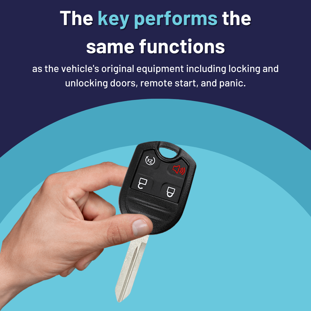 Ford Key and Keyless Entry Remote - 4 Button with Remote Start - Tom's Key Company