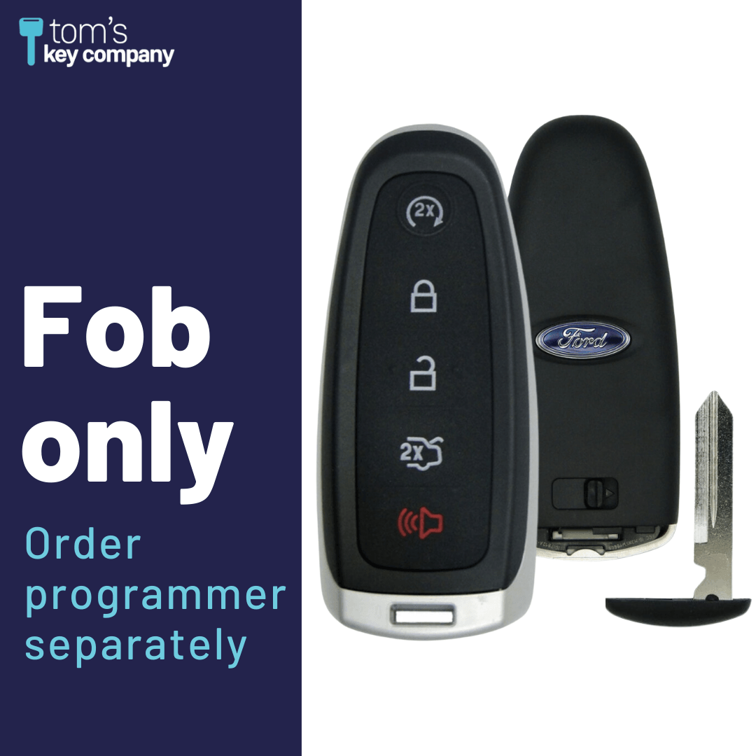 Ford 5-Button OEM Logo Smart Key with Remote Start and Trunk Release (FORPSK-5B-TRS-OEM-LOGO-PDL)