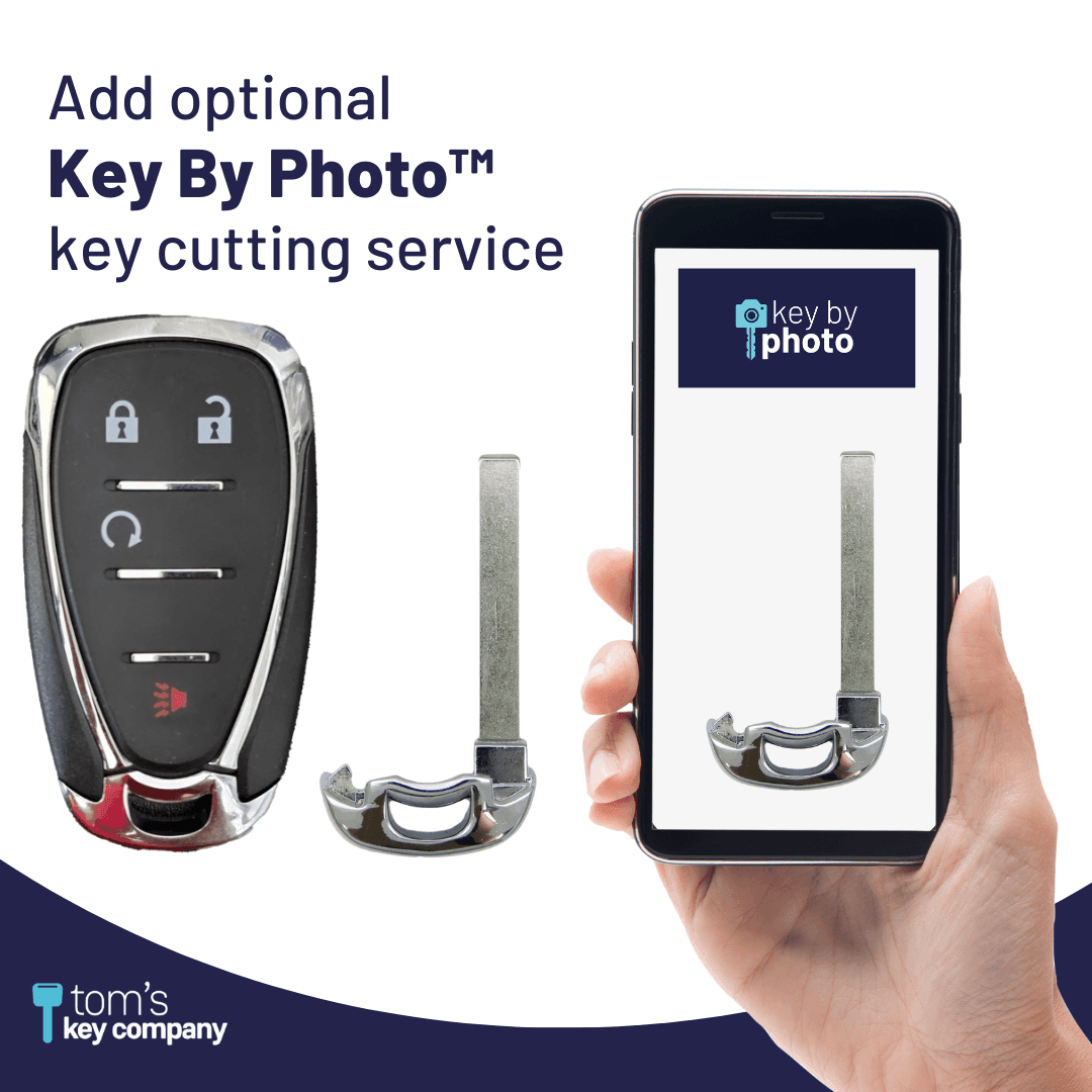Brand New Aftermarket 4 Button (Remote Start) Smart Key for Select Buick, Cadillac, Chevrolet, and GMC (GMSK-910-RS-4B)