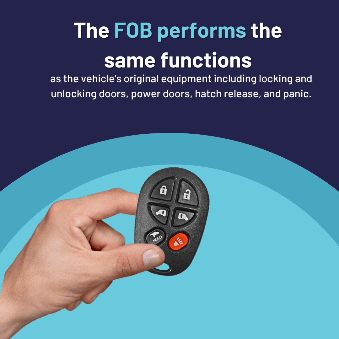 6 Button Keyless Entry Remote Car Key FOB for Toyota Sienna Vans (GQ43VT20T-6B)