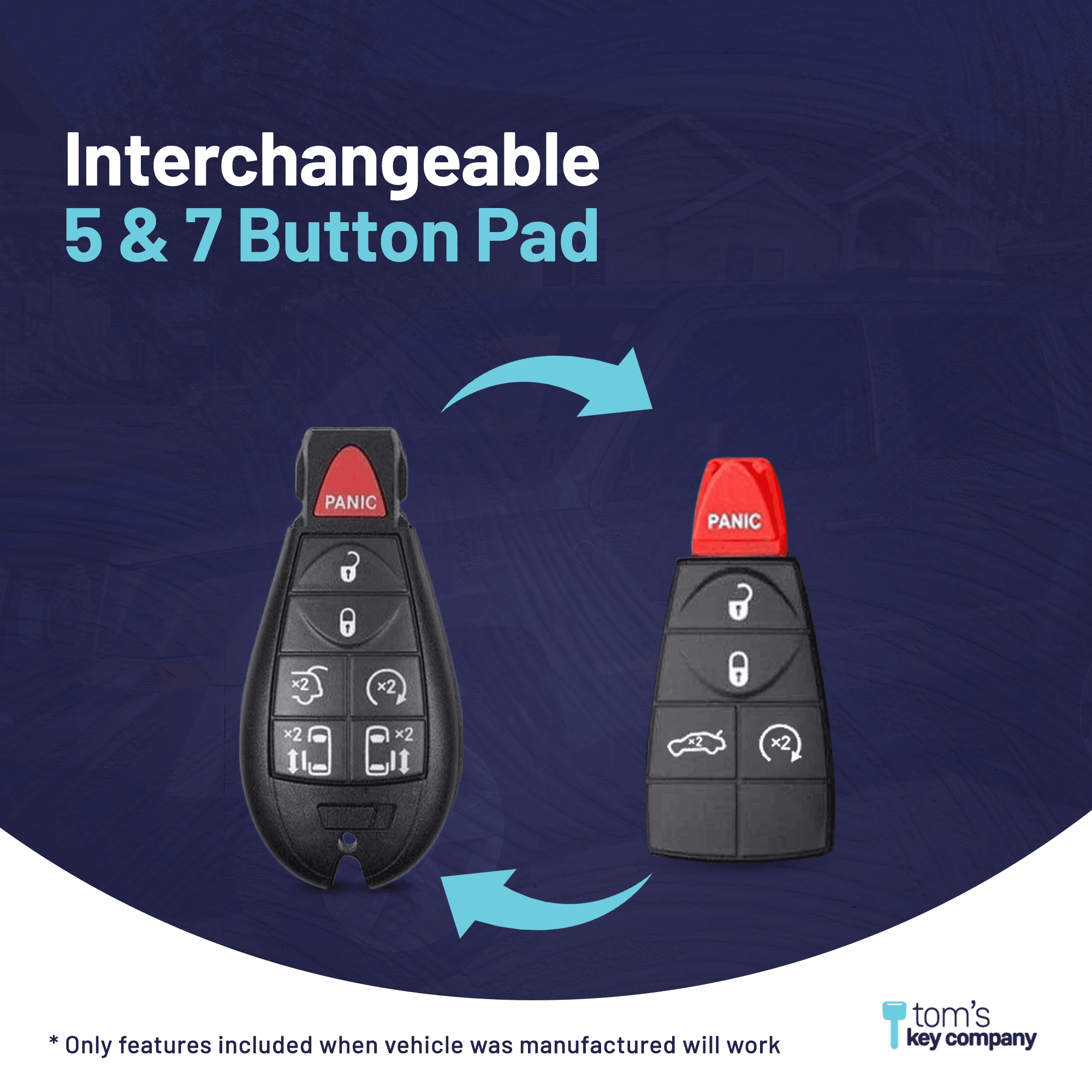 Chrysler, Dodge, Jeep and Volkswagen Simple Key Programmer for Smart Key Fob (CDFO-E7RHZ0SK-KIT) - Tom's Key Company