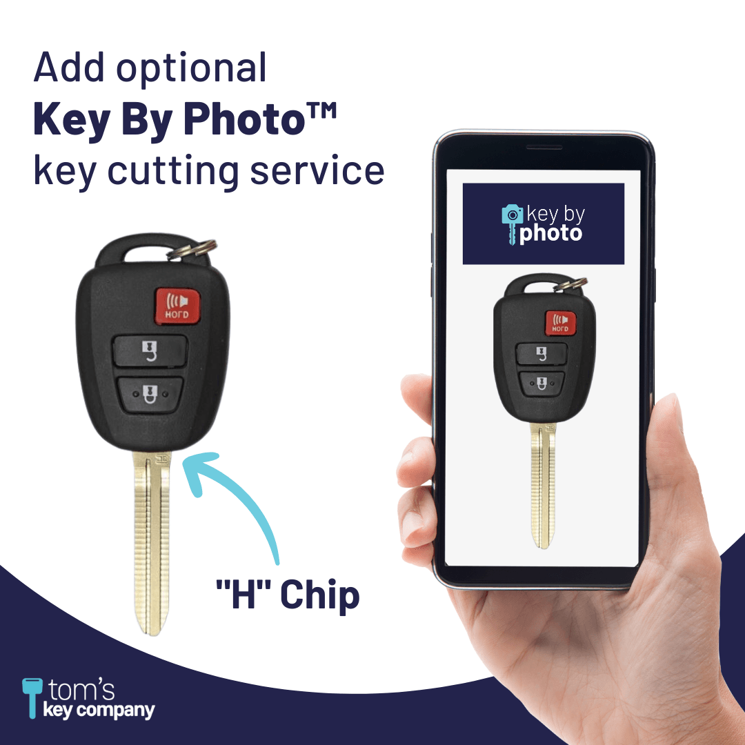 Toyota Tacoma Key and Remote ("H" Chip Key with 3 Button Remote)/GQ452T-3B-H - Tom's Key Company